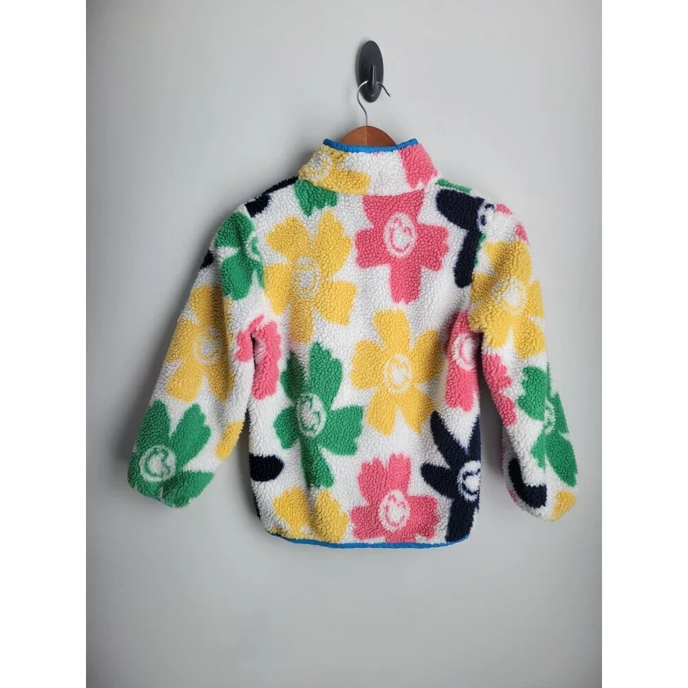 STELLA MCCARTNEY Girls Fleece Jacket Flowers Colorful Full Zip Size 8